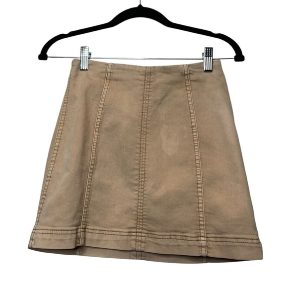 Free People Utility A-Line Mini Skirt - Size 0 - Picture 1 of 2
